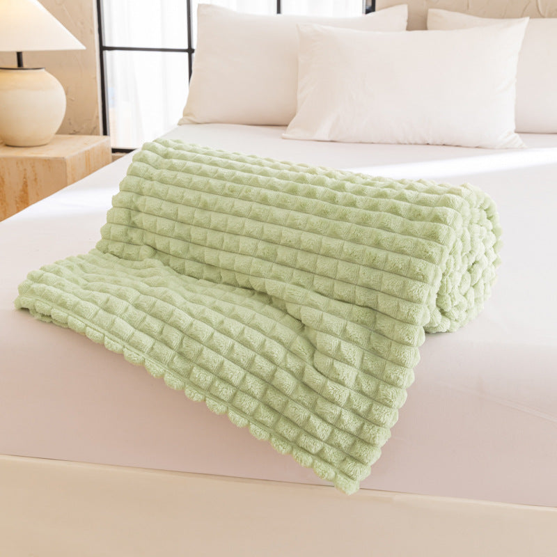 Facecloth Solid Color Plaid Blanket