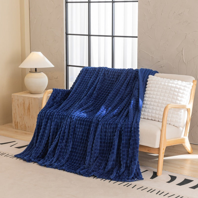 Facecloth Solid Color Plaid Blanket
