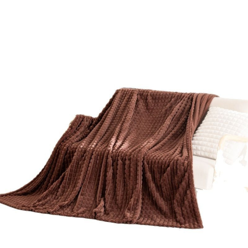 Facecloth Solid Color Plaid Blanket